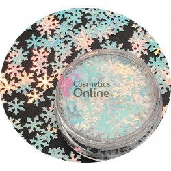 Fulgi de nea, paiete pentru decor unghii Cod FM001 Albi Cameleon